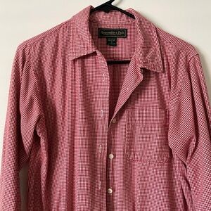 Abercrombie & Fitch Red Gingham Women's Shirt